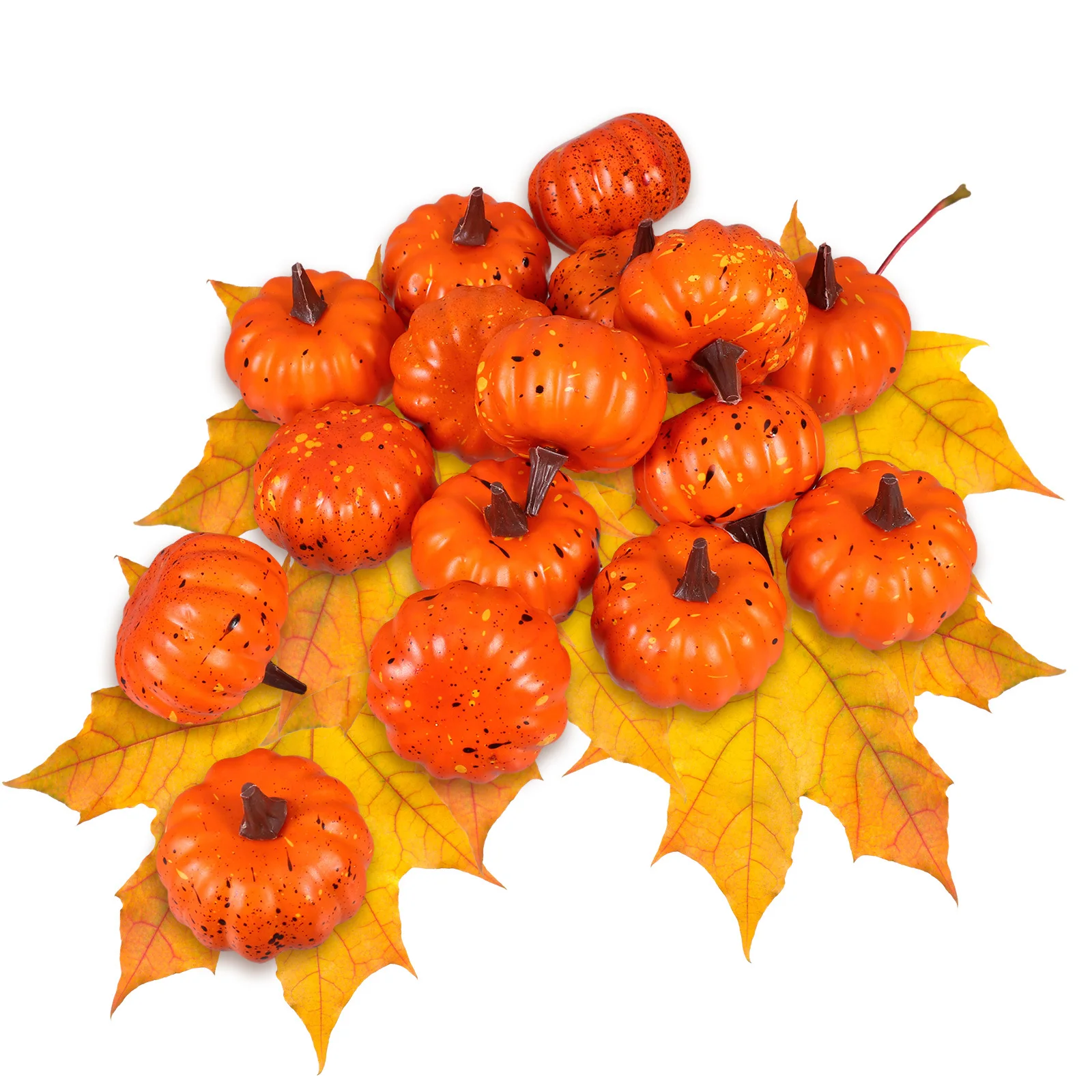

16Pcs Artificial Foam Pumpkins Realistic Fake Halloween Pumpkins Thanksgiving Fall Harvest Party Decorations Party Decoration