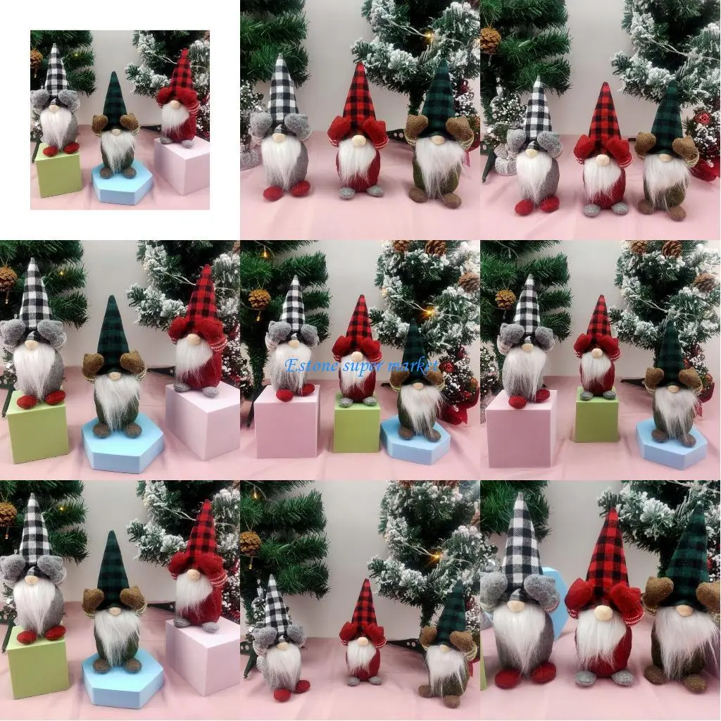 

090B Рождественские подвески Лес Старая Ма Безликая для куклы Плед Ткань Подвесной Декор Вечеринка Fa