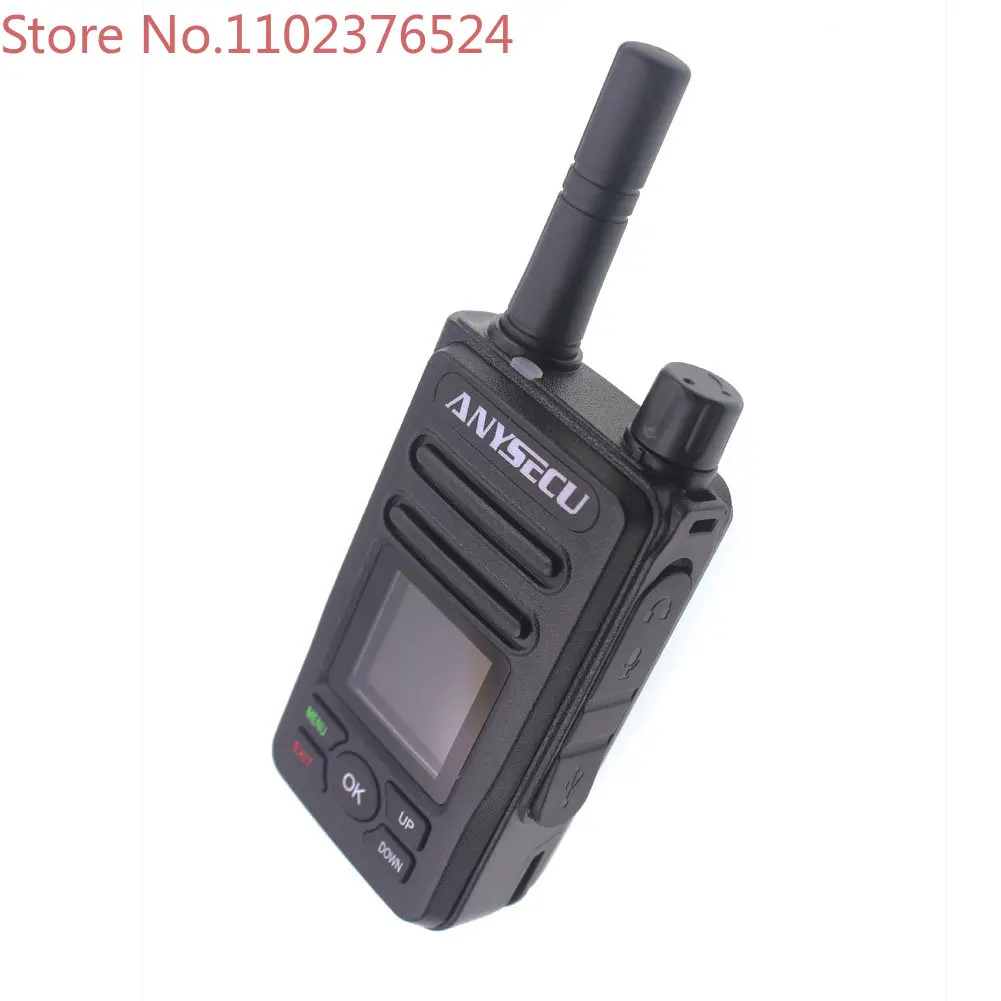 4G LTE Band 10w Long Range SmartpWalkie Talkie with SIM Card ANYSECU 4G-F8 PLUS Network Two Way Radio work with REAL PTT /PTT4U