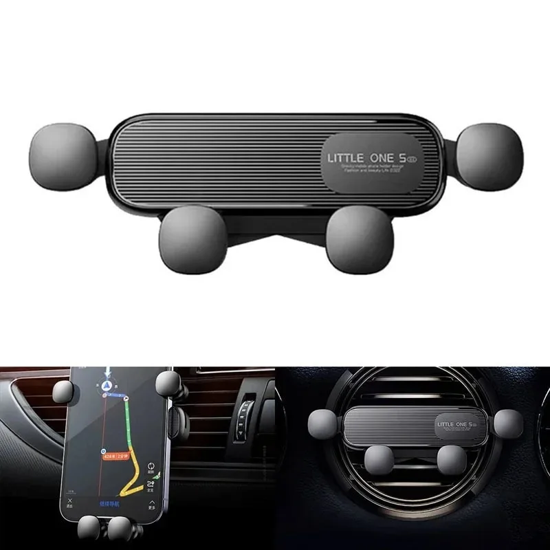 Car Air Vent Phone Holder Gravity Automatic Lock Mount Stable Anti-Slip Universal Smartphone GPS Navigation Cradle
