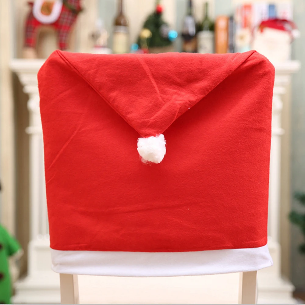 Christmas Chair Protector Cover Decorative Dining Chair Decor Cover Festival Favor Home Party Dinner Table Art Case