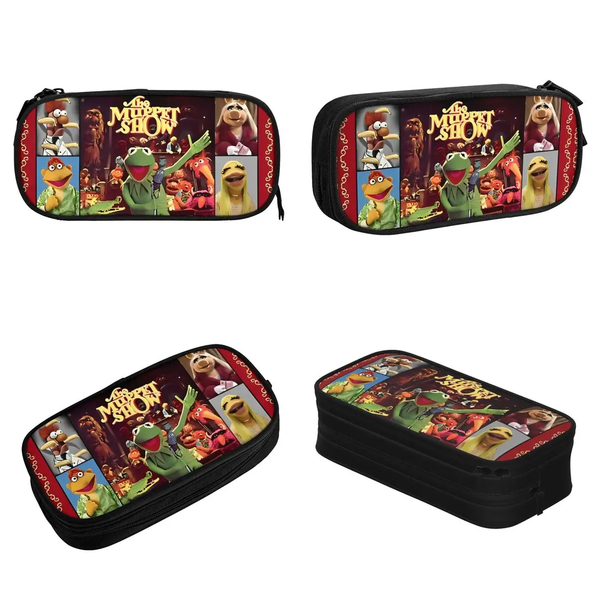 The Muppet Show Photo Collage Pencil Cases Movie TV show Pen Holder Bag for Student Big Capacity School Supplies Gift Pencilcase