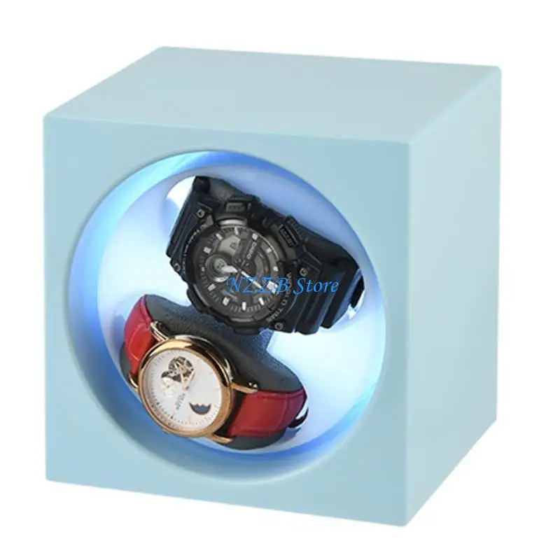 T21F Automatic Watch Winder with 2 Running Motor Watch Winding Display Box Decorations