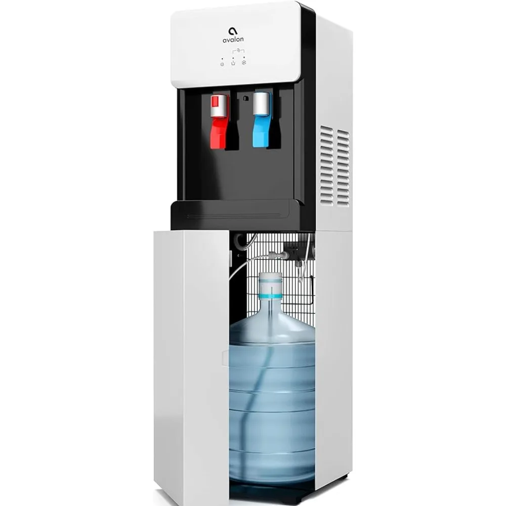 

Bottom Loading Water Cooler Dispenser - Hot & Cold Water, Child Safety Lock, Innovative Slim Design, Holds 3 or 5 Gallon ,White