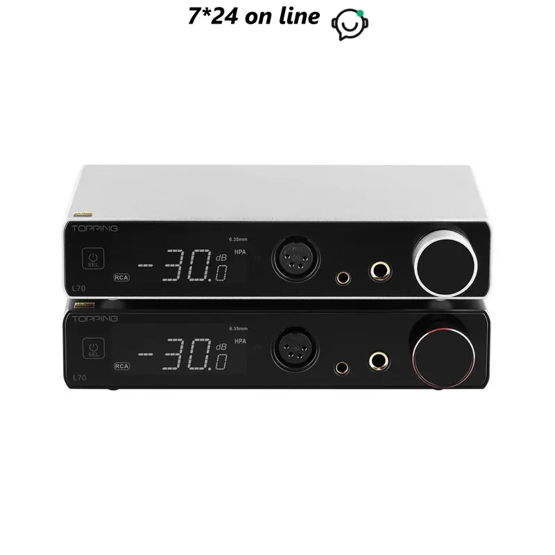 TOPPING L70 Full Balanced NFCA Headphone Amp 4Pin XLR+4.4 Balanced+6.35mm SE Output Preamp Relay Volume Control