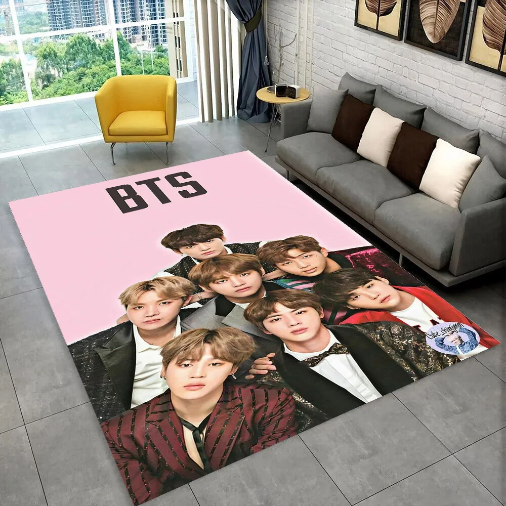 3D Korea K-Pop Star Kim JIN SUGA V Teppich für Wohnzimmer Schlafzimmer Heim-Deko, Bodenmatte Rutschfeste Dekoration für Sofa Fußmatte – Detail 14