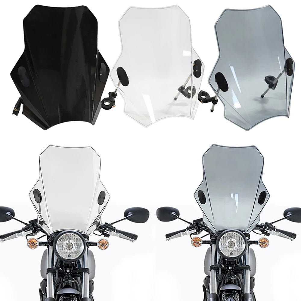 For KEEWAY K-LIGHT 125 KLIGHT125 2018 - 2023 Universal Motorcycle Windshield Glass Cover Screen Deflector Motorcycle Accessories