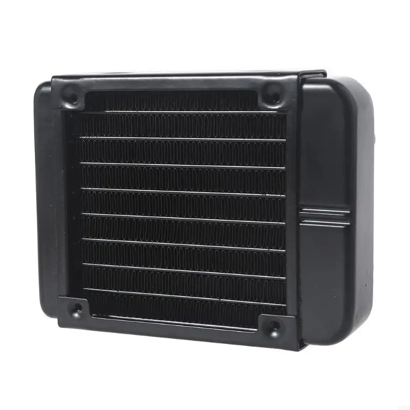 LX0B Multi-Port G1/4 Thread Aluminium Radiator 90mm untuk Sistem Pendingin Air Komputer