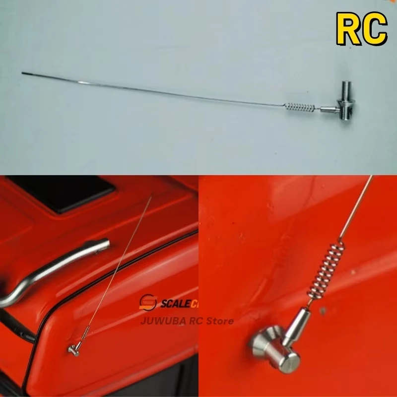 Antena de metal para caminhão 1/14 rc, adequada para tamiya 1/12 crawler 1/14, caminhão trator 770s fh16 man tgx arcos r620, peças e acessórios