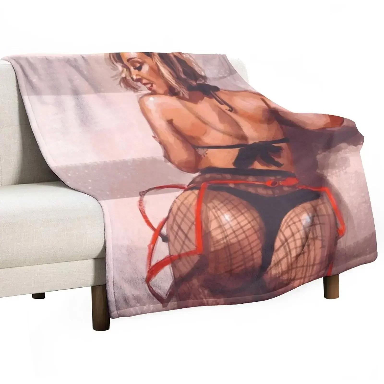 

Jada Stevens- Cute or Whatever Throw Blanket Single Hair Heavy Vintage Blankets