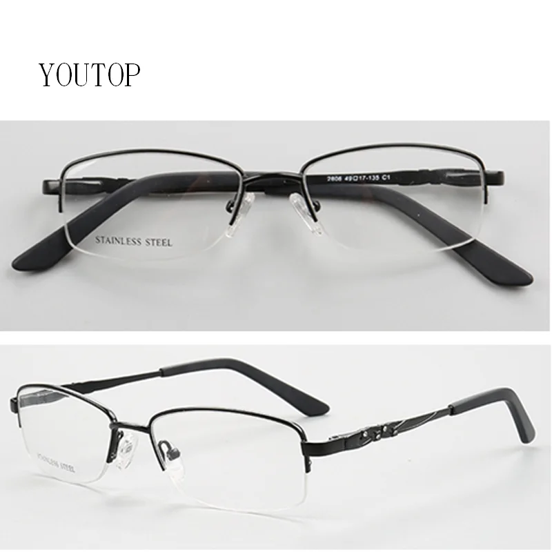 

Модные овальные очки без оправы, украшение в оправе, очки по рецепту, металлические оптические очки для близорукости, женские очки в полуоправе