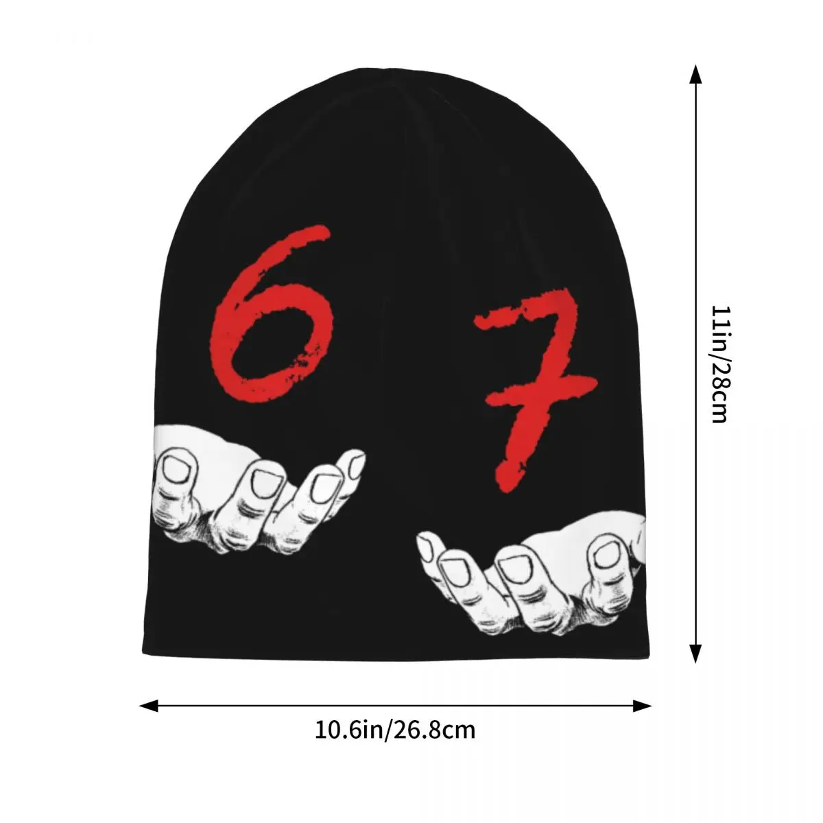 Funny Hands Six Seven 6 7 Meme Bonnet Hats Autumn Winter Ski Skullies Beanies Hats for Men Women Spring Dual-use Caps