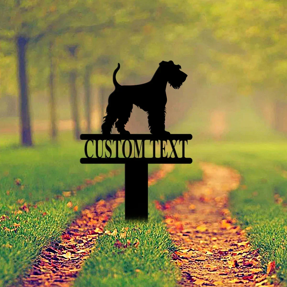 Custom - Welsh Terrier Yard Stake with - Name, Welsh Terrier Sign, - Metal Stake, Welsh Terrier, Collie Name Stake