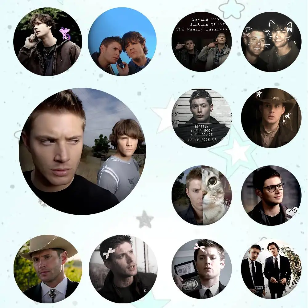 TV S-Supernatural Badges Cartoon Round Brooches On Backpack Jacket Acrylic Button Pins Collection Gifts