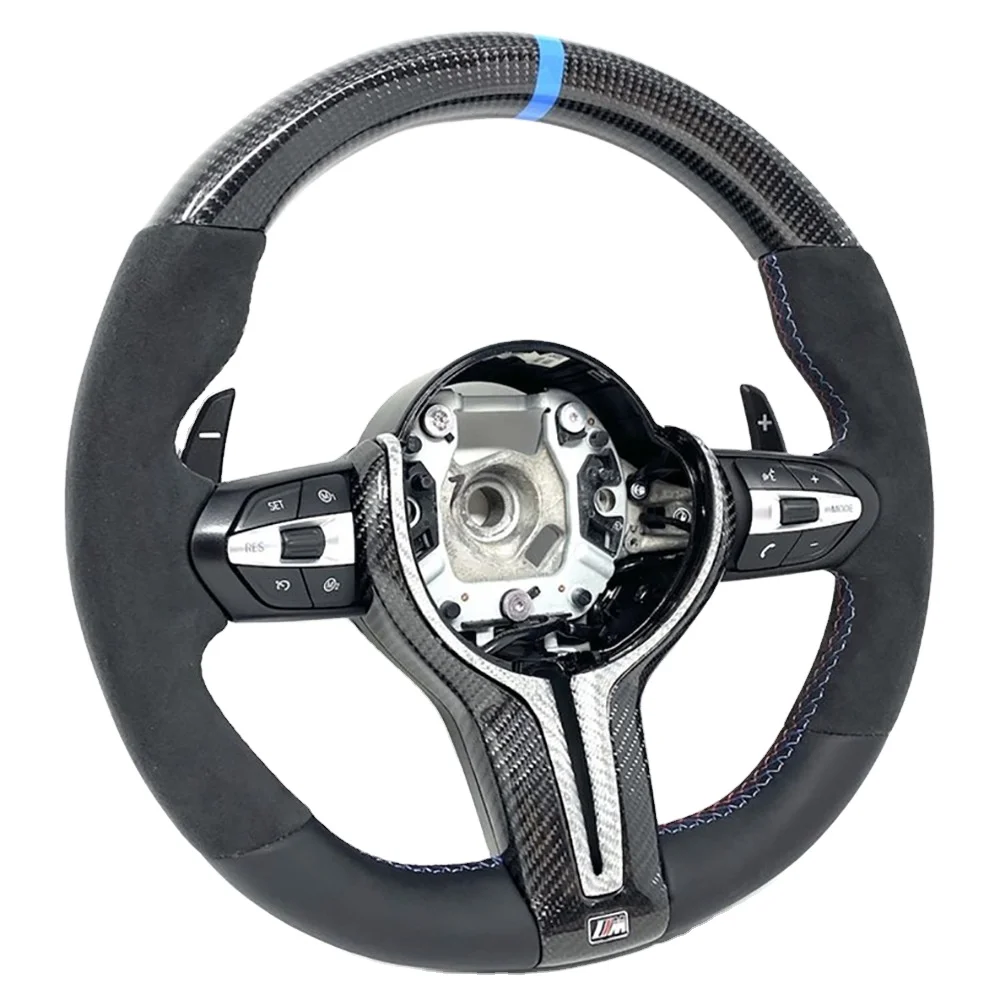 Suitable for M2 F87 Models with Old To New Full Leather Carbon Fiber 3 Series 5 Series X1 X2 X3 X5 M3 M5 Steering Wheel