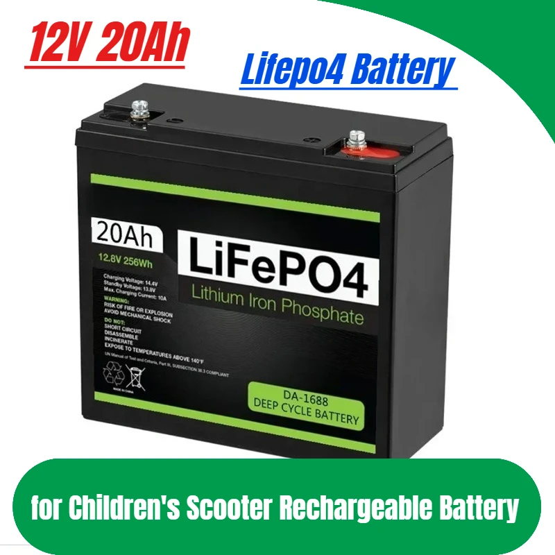 

12V Battery 20ah Lifepo4 Battery Lithium Iron Phosphate 12V for Children's Scooter Rechargeable