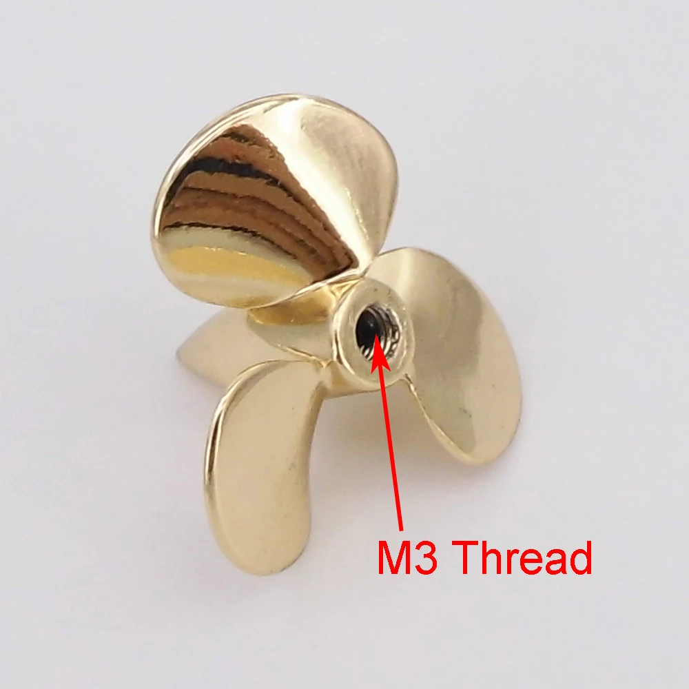 1PC 3-Blades Metal Propeller M3 26.5mm Submerged RH LH Prop for 1/200 RC Boat Scale Marine Aircraft Carrier Submarine