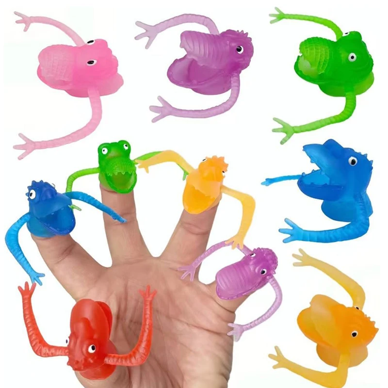 Çocuklar için dinozor parmak kuklaları erkek kız doğum günü partisi iyilik garip şeyler Juguetes Baratos Y Divertidos Kinderspeelgoed