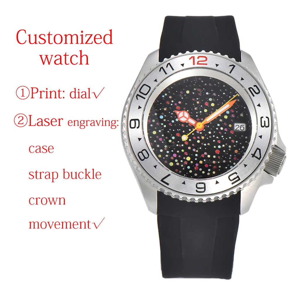 Customized 41mm 007 Watch New Men\'s Luxury Automatic NH35 Watch Movement Stainless Steel Sapphire Crystal Waterproof Watch