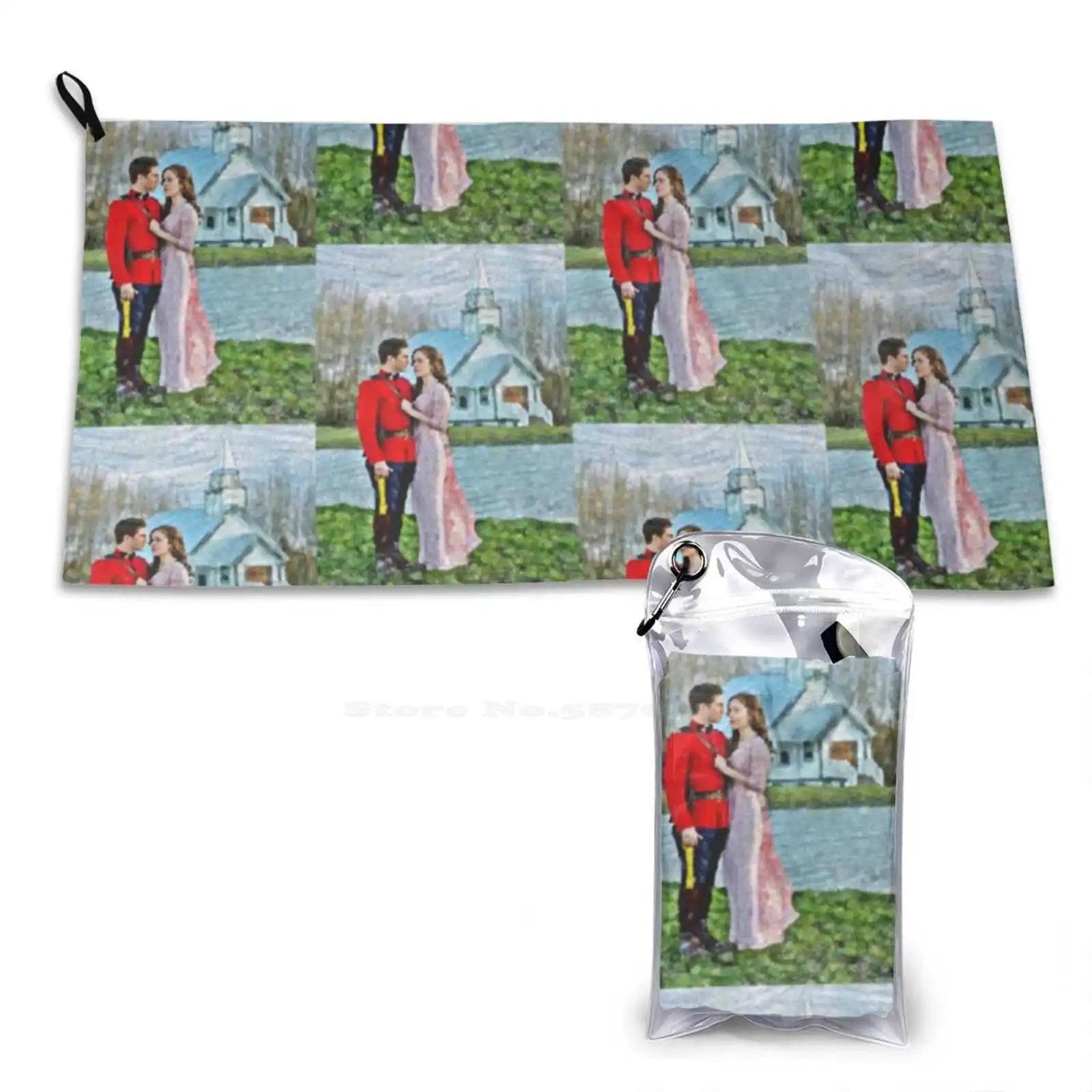 Jack And Elizabeth Soft Towel Quick Dry Beach Towel Jack Elizabeth When Calls The Heart Wcth Church Canadian Artist Love