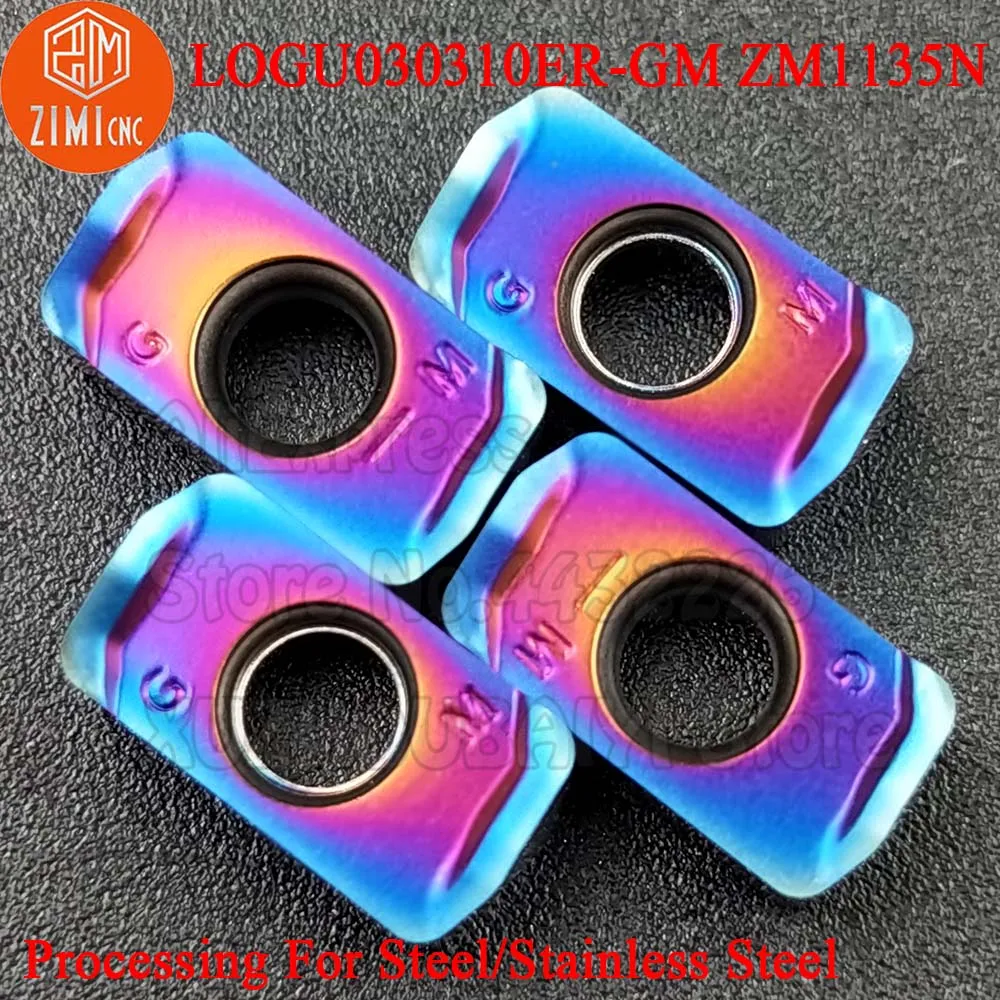 LOGU030310ER-GM LOGU030310ER جنرال موتورز LOGU030310 LOGU 030310 LOGU030310ER-GM ZM1135N مزدوجة القاطع كربيد تغذية سريعة طحن إدراج