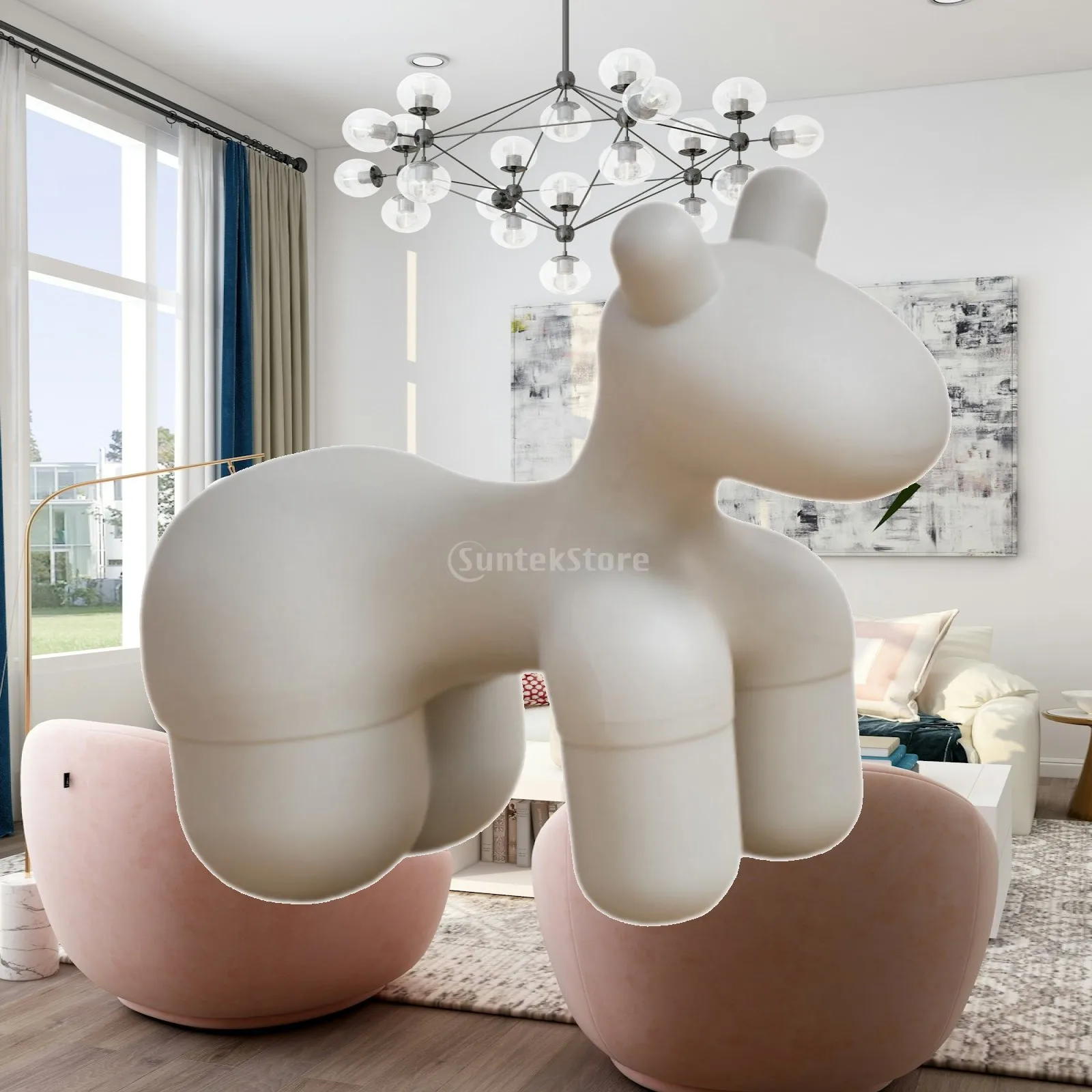 Horse Stool Shoe Changing Stool Home Decor Comfortable Unique Stool Nordic for Living Room Doorway Bedroom