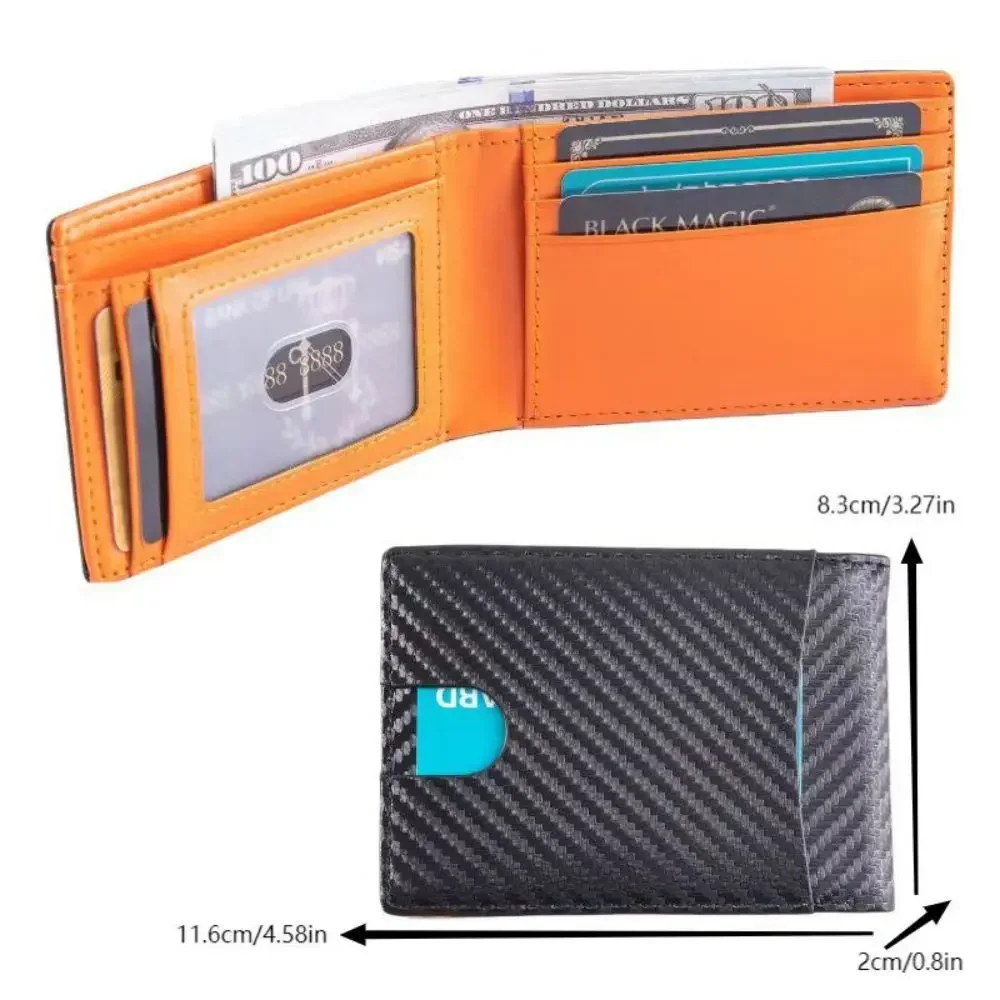 Slim Wallet for Men-Leather Money Clip Mens Wallets-RFID Blocking Front Pocket Bifold Credit Card Holder