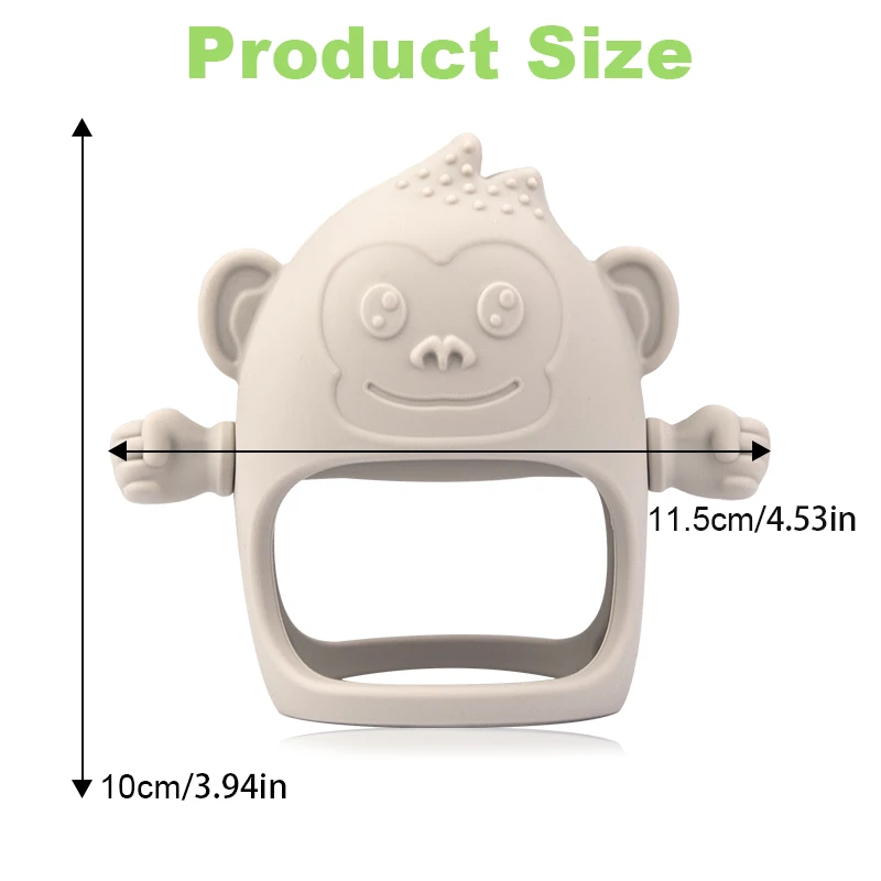 Silicone Teething Gloves for Babies Wrist-Strap Teether Toy Suitable for 3 Months And Older Prevent Loose Grip on Baby's Wrist