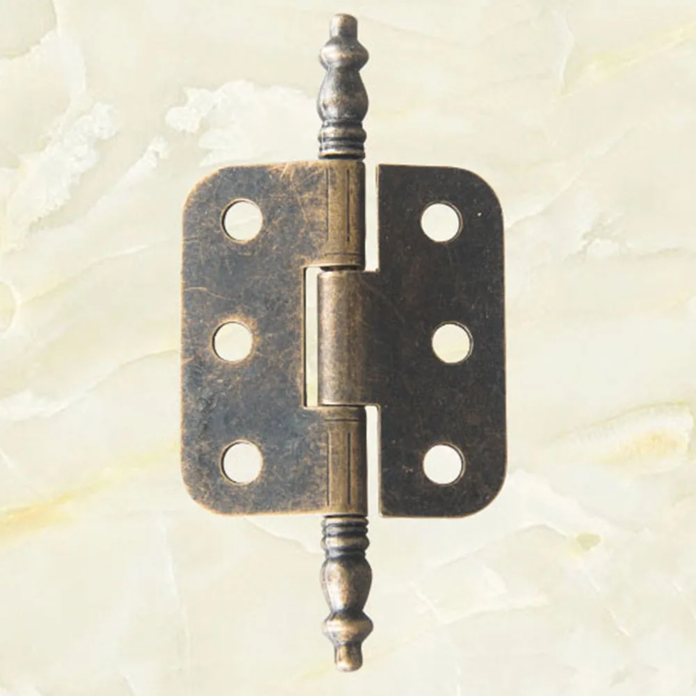 Perfect Match New Home Shop Hinges Decoration Hinges 6 Holes Antique Crown Head Beautiful Decorative Easy To Install
