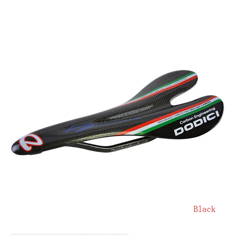 DODICI Full Carbon Fiber 3K Light Saddle Seat Road Mountain Bike Bicycle Riding Breathable Cushion