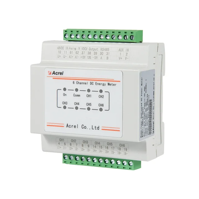 Acrel AMC16-DETT DC48v multicircuit energy meter for towers dc medidor multicircuitos for radiobases celulares