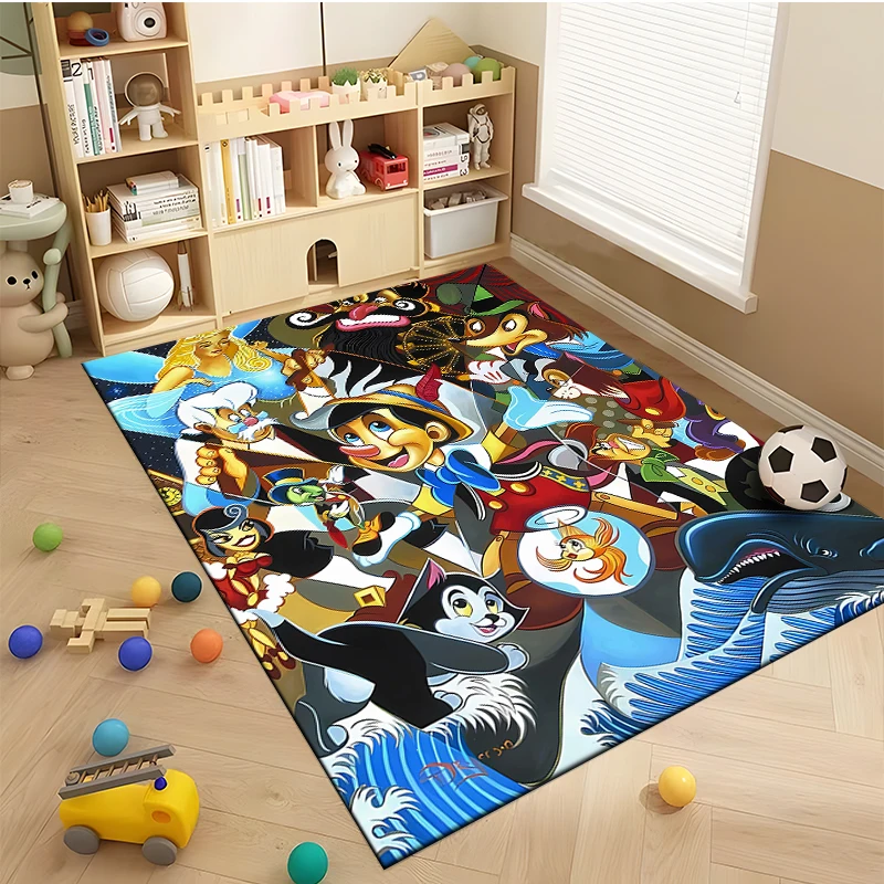 15 Sizes Disne Pinocchio Area Rug,Carpet for Living Room Bedroom Sofa Doormat Decoration,Non-slip Floor Mat Tapis De Chambre