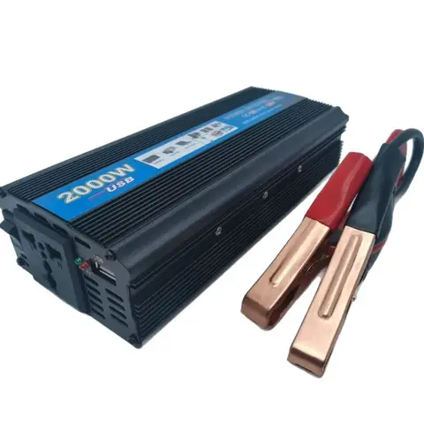 Modified Sine Wave Power Inverter 12V To 220V Car Converter 500W 1000W 2000W Outdoor Vehicle Energy Adapter