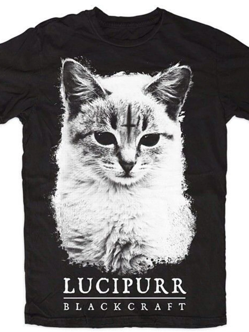 Men's T-Shirt Lucipurr Blackcraft Print Fashionable Casual Wear Men's T-shirts for Summer Unisex All-Season