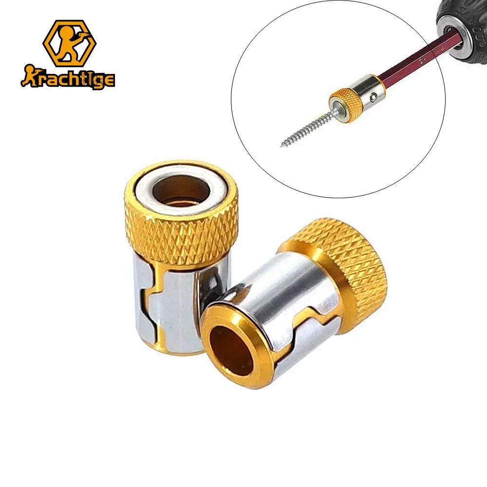 Krachtige Magnetic Screw Ring Bit  Magnetizer Ring Metal Magnetizer Screw Removable for 1/4 Inch/ 6.35 Mm Hex Screwdriver