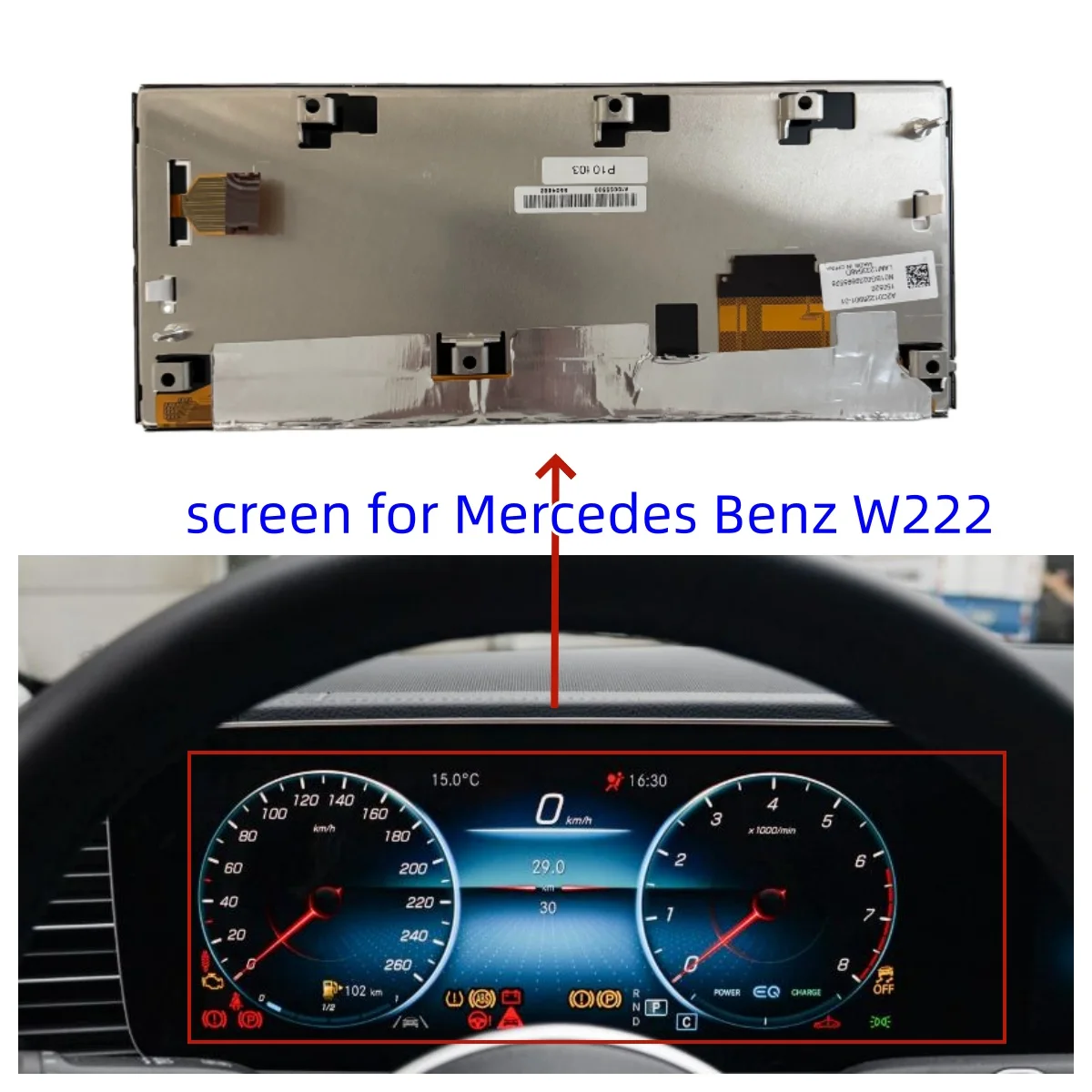 LAM1233548E LAM1233548D A10035510 LCD Display Screen for Mercedes-Benz W222 S350 S400 S450 S500 S560 S600 2015-2018 Cluster Ins