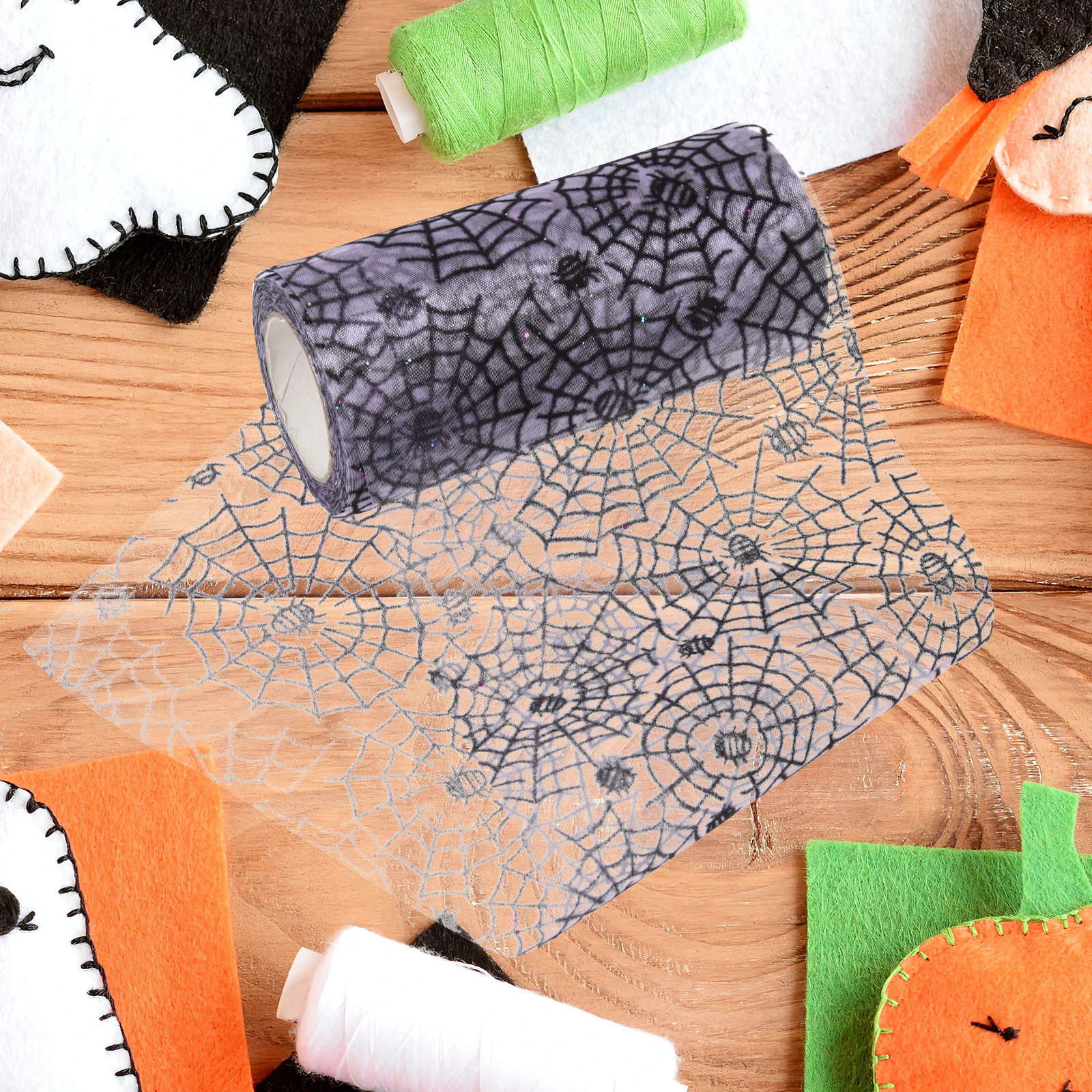 

DIY Mesh Roll Organza Ribbon Craft The Fabric Ribbons for Wrapping Purple Polyester Decorative