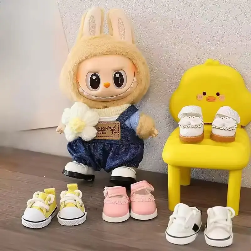 

(Only Shoes)For Labubu 17cm Cotton Dolls Shoes Toys Casual Sports Shoes Dolls Accessories