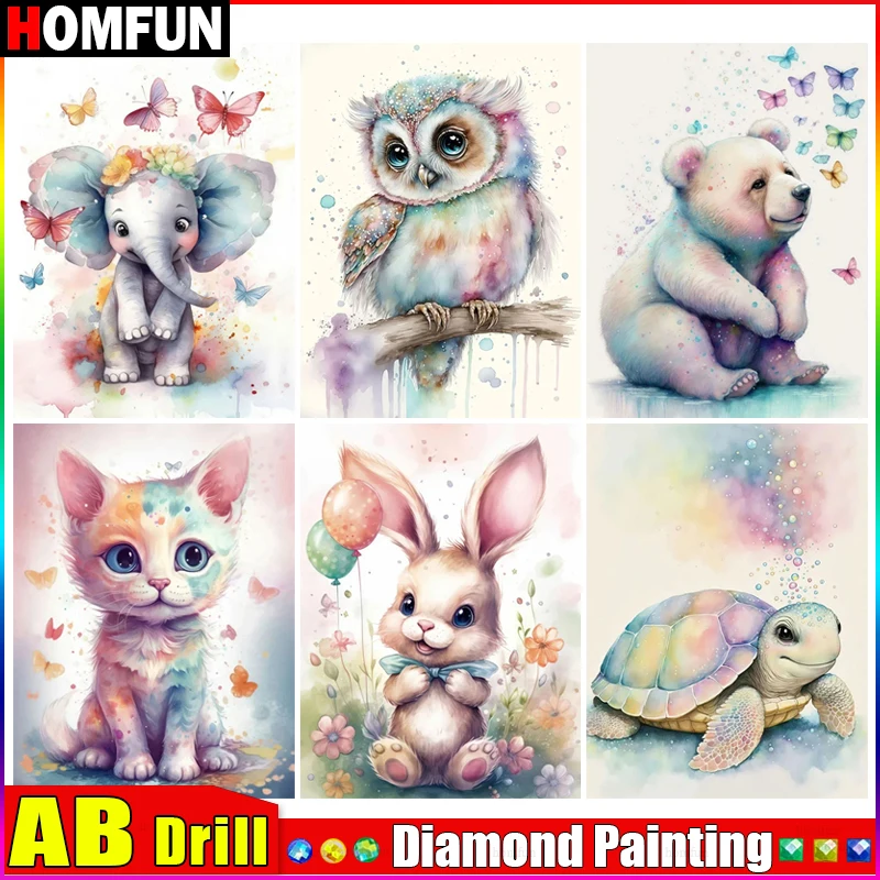 HOMFUN AB 5d Diamond Painting Full Square/Round 