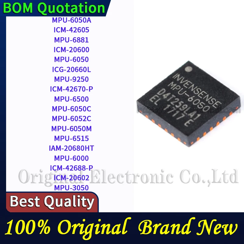 MPU6515 MPU6881 MPU9250 MPU6050 MPU6500 ICM20600 MP U6000 6050A 6050C ICM42688P 20602 MPU9250 20680HT Laptop repair parts