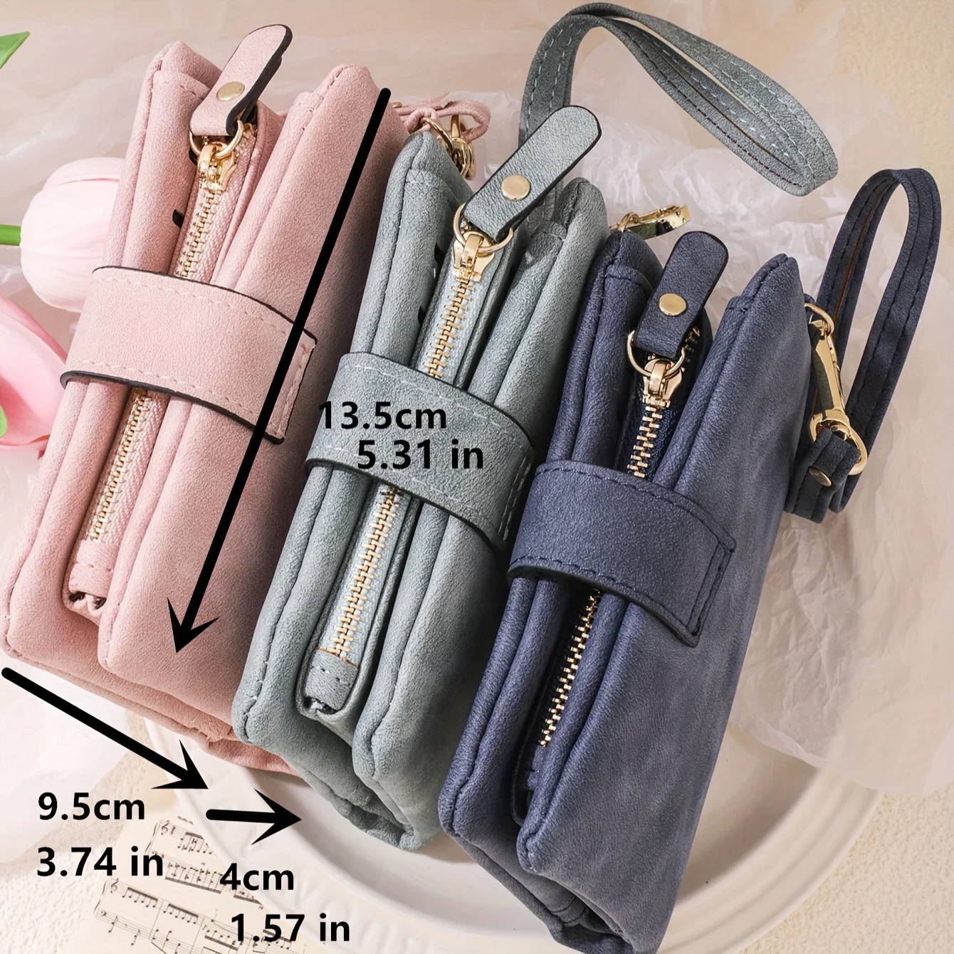 Custom Name Lightweight Waterproof PU Leather Women's Wallet - Personalized with Birth Flower Design Mother's Day Gift for Her