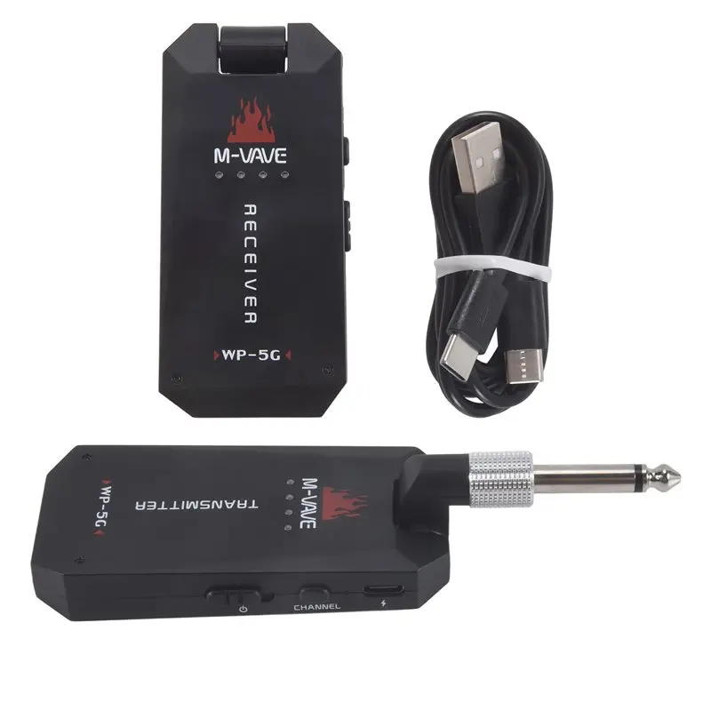 NALFI-M-VAVE 5.8G Wireless Guitar System WP-5G Rechargeable Wireless Audio Transmitter Receiver For Guitar Amplifier Accessory