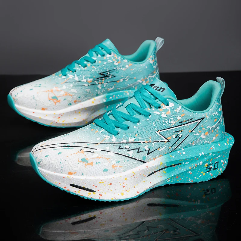 Marathon-Laufschuhe mit Carbonfaser-Platte und Elastischem Mesh-Sportmaterial – Detail 3