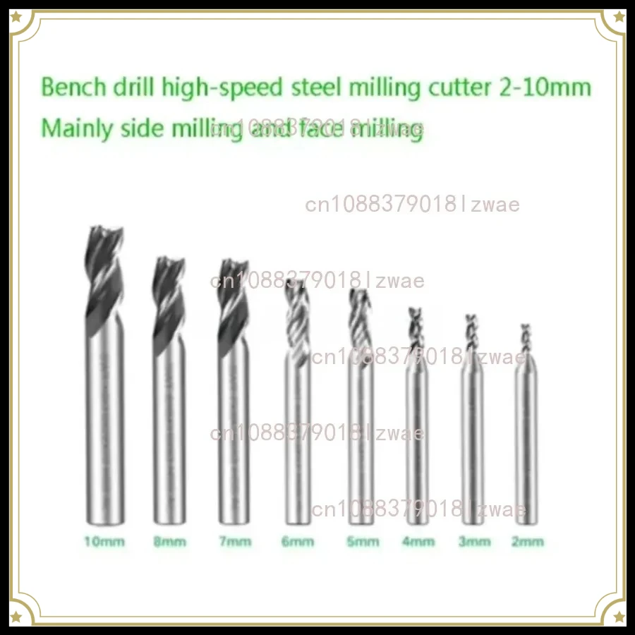 1PC New 2-10mm High Speed Steel Carbide End Mill Machine CNC Milling Cutter For Bench Drill Milling Machine
