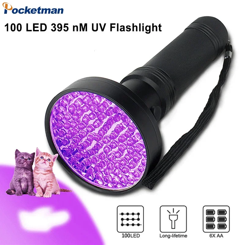 

Portable Mini UV Flashlight 395nm Black Light Ultraviolet Torch Pet Urine Stain Detection Bedbug Inspection Mini Handlight