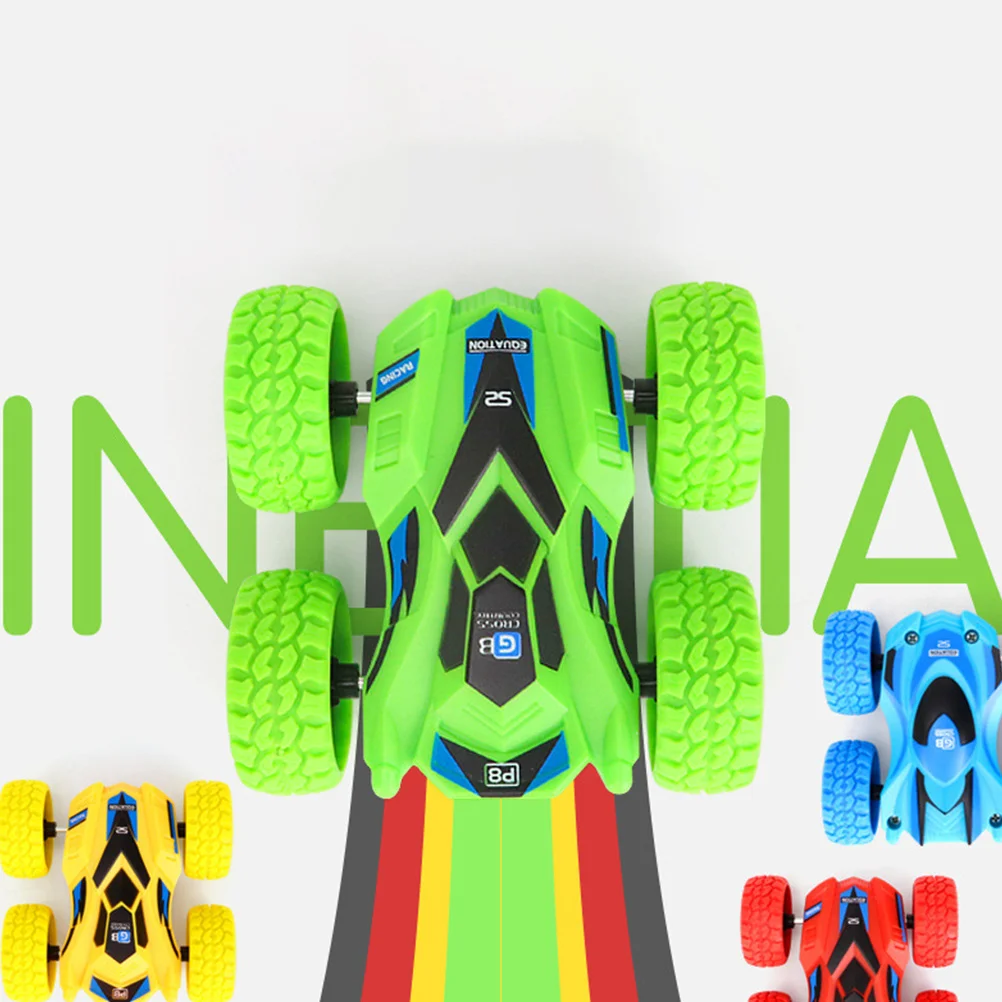 2 pçs crianças carros de inércia de corrida durável puxar para trás veículos fora de estrada cores brilhantes habilidades motoras educacionais