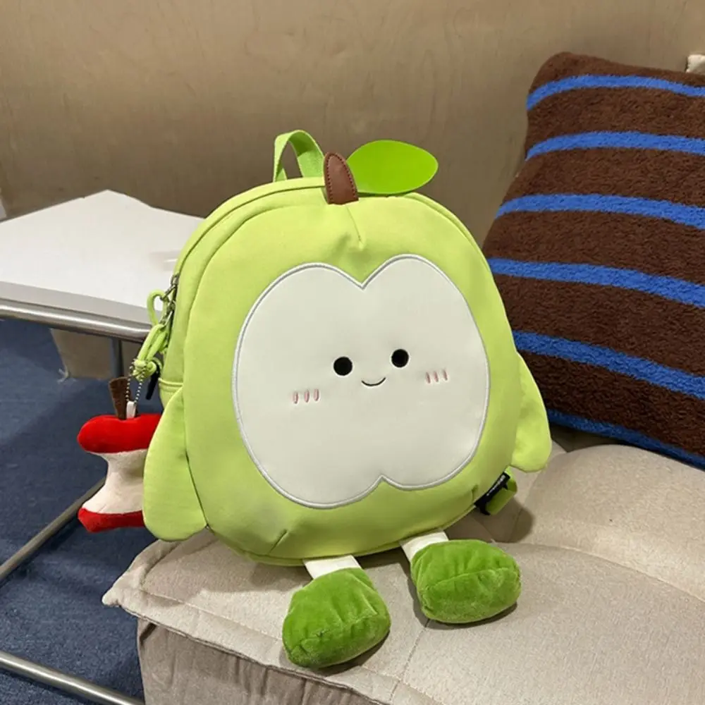 

High Quality Nylon Shoulder Bag Fresh Color Large Capacity Backpack Apple Shape Schoolbag Travel Large Capacity Backpack