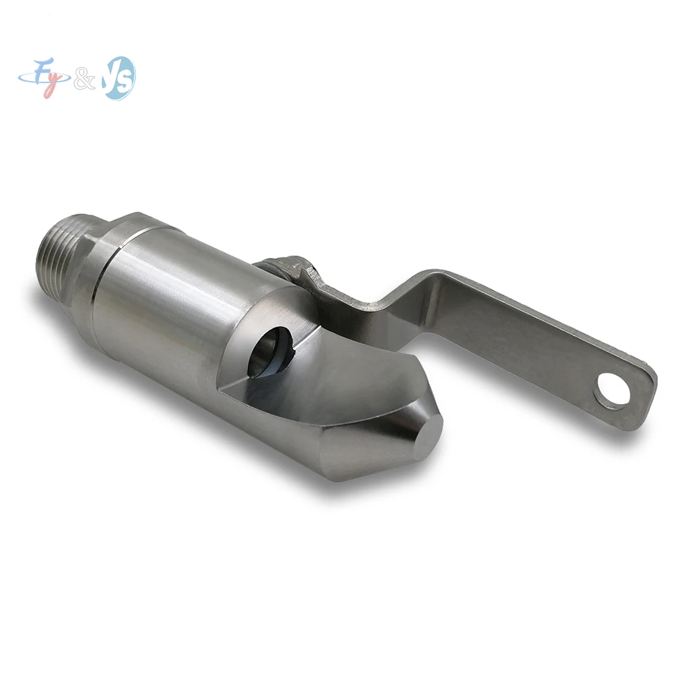 Deflected Narrow Angle Flat Fan Spray Nozzle with Adjustable Switch, Industrial High-pressure Impact Washing ,1/4