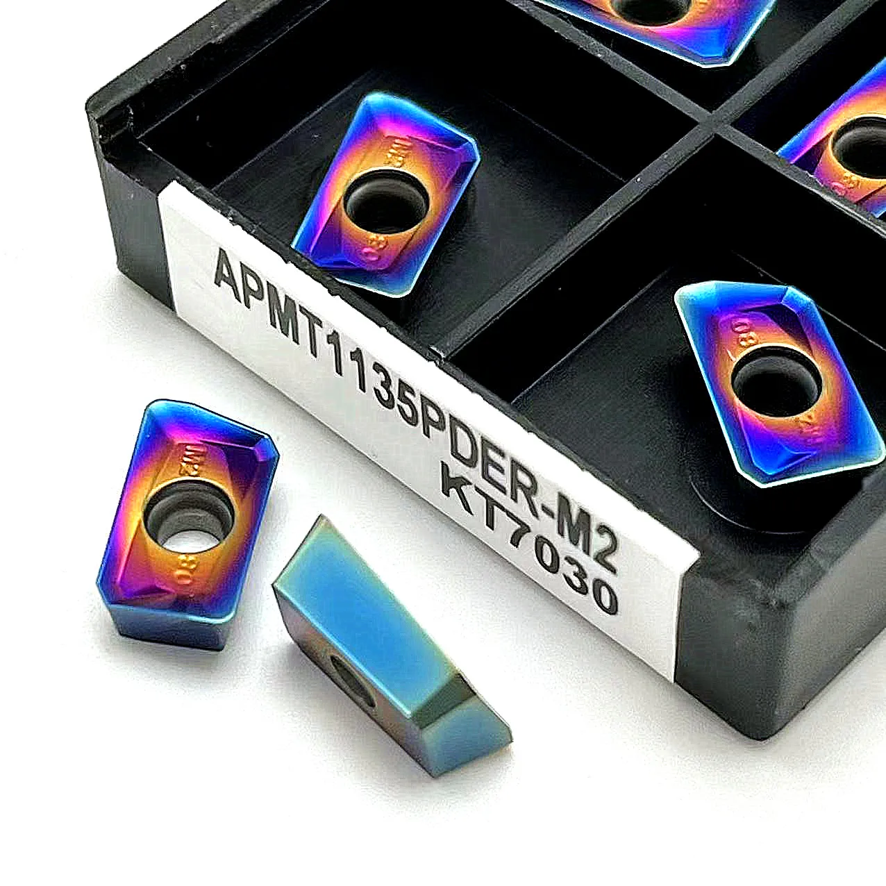Cortador de fresado CNC de alta calidad 10PCSAPMT1135 PDER M2 H2 inserto de carburo Nano Blue APMT1135