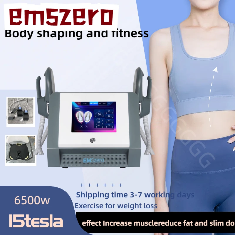 EMSzero 15Tesla 6500w NEO Body Slimming Nova Fat Burning Muscle EMS Sculpting Electromagnetic Stimulate Pro Machine